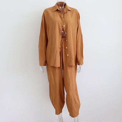 Conjunto Casual Polo Manga Larga y Pantalón Harem - Estilo Europeo Moderno - Image 4