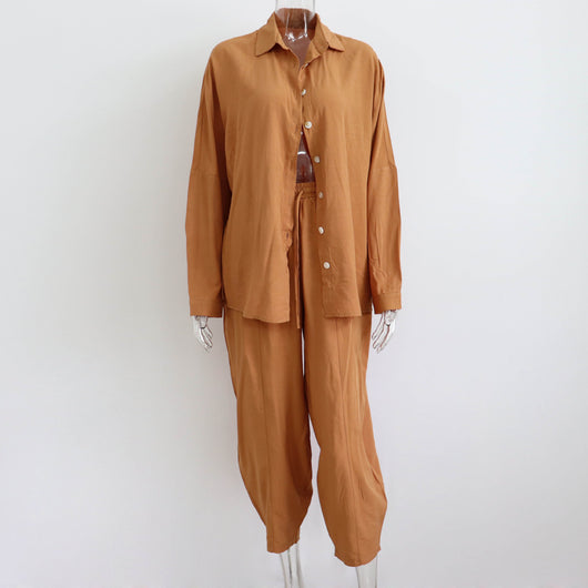 Conjunto Casual Polo Manga Larga y Pantalón Harem - Estilo Europeo Moderno - Image 4