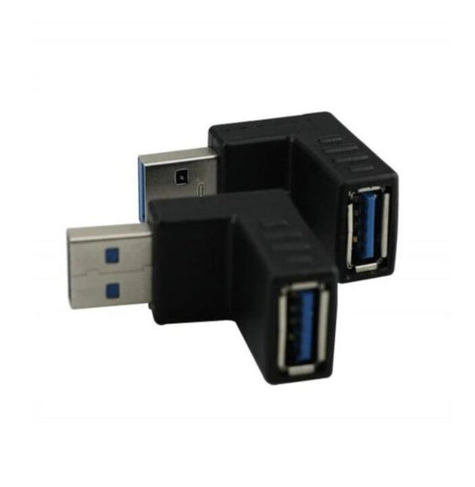 Adaptador USB 3.0 Macho a Hembra en Ángulo de 90° (Izquierda y Derecha) - Image 2