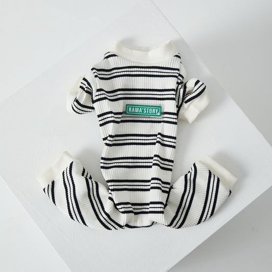 Ropa Ligera de Rayas para Mascotas - Pijama Fresco Verano - Image 2