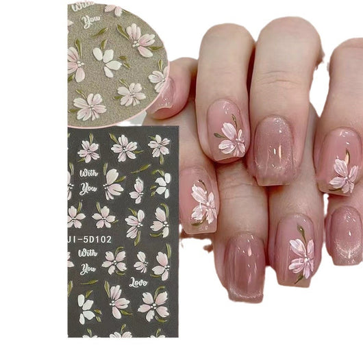 Adhesivos de Uñas 5D con Relieve Estéreo - Ornamentos Decorativos - Image 44