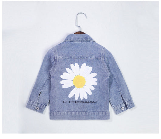 Chaqueta de Mezclilla para Niñas Estilo Clásico Primavera-Otoño