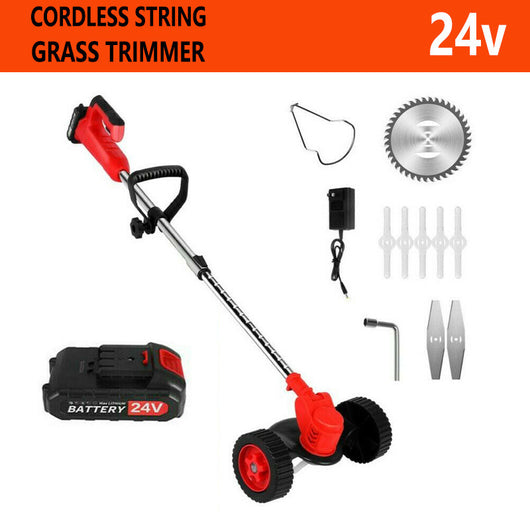 Cortacésped Eléctrico 24V con Batería de Litio - Desbrozadora Inalámbrica Profesional - Image 9
