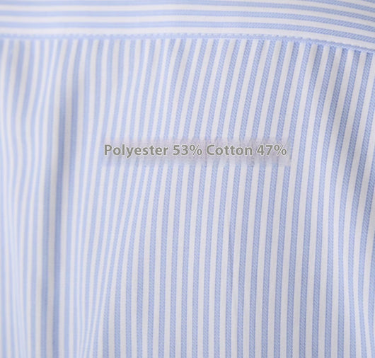 Camisa de Negocio Italiana a Rayas, Cuello Italiano, Manga Larga sin Planchado - Image 9