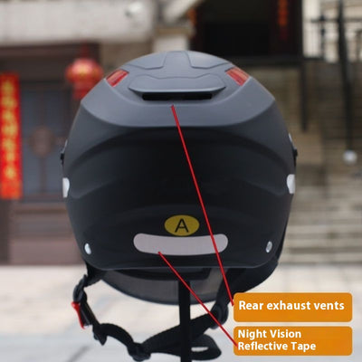 Casco Motocicleta Medio Casco Protección Solar Todo Clima - Image 18