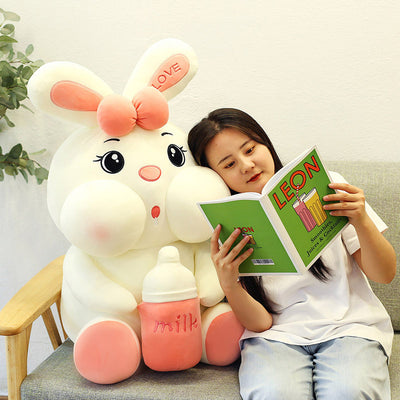 Muñeco Peluche Conejo con Botella para Bebé - Juguete Adorable - Image 11