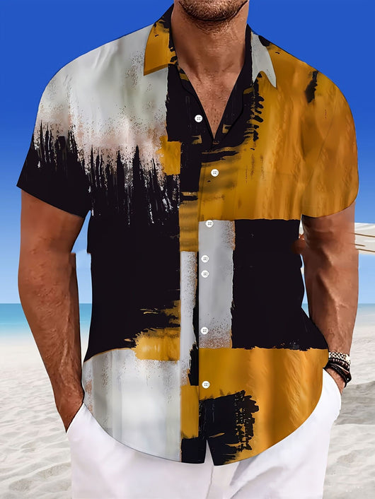 Camisa Casual con Cuello y Estampado 3D para Hombre - Image 7