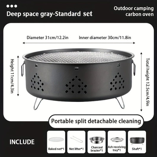 Parrilla Portátil de Acero Inoxidable para Camping y Asados al Aire Libre - Image 9