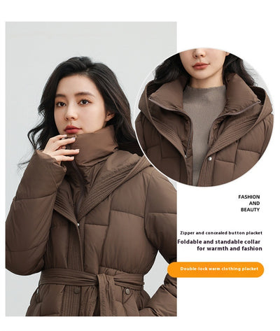 Abrigo Largo Ajustado con Capucha para Mujer - Diseño Invernal Elegante - Image 20