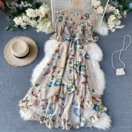 Vestido de Resort con Hombros Descubiertos y Volantes Irregulares - Image 15