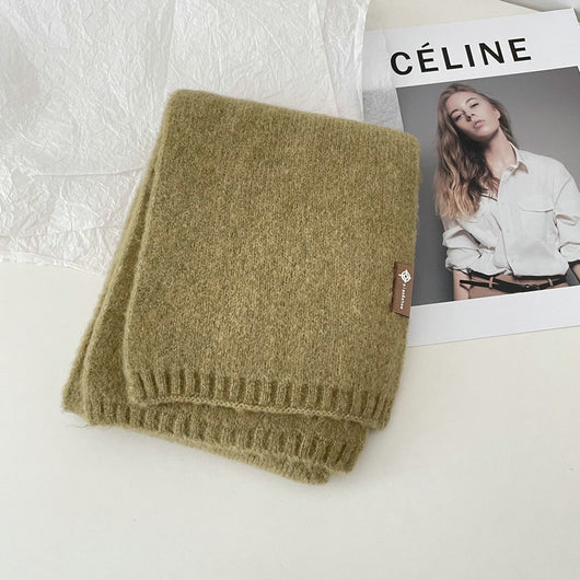Bufanda Cálida de Moda Básica para Mujer - Colores Sólidos - Image 13