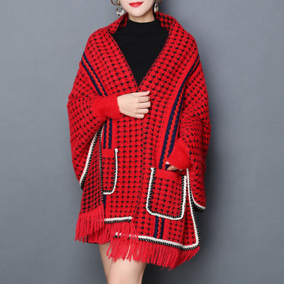 Chal Pata de Gallo para Mujer - Abrigo Grueso Otoño Invierno - Image 6