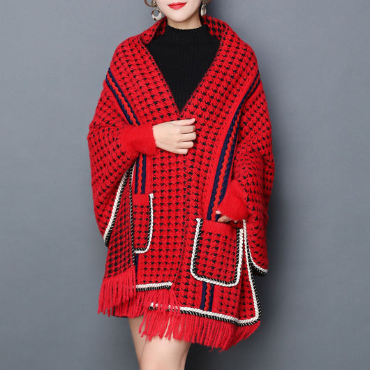 Chal Pata de Gallo para Mujer - Abrigo Grueso Otoño Invierno - Image 6