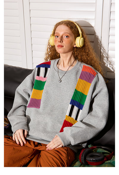 Suéter de Lana Patchwork Arcoíris Diseño Exclusivo para Mujer - Image 18