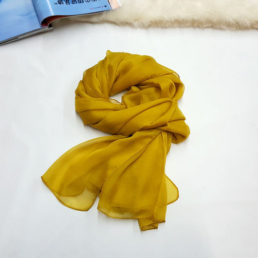 Pañuelo de Seda Elegante Liso para Mujer - Todas las Estaciones - Image 17