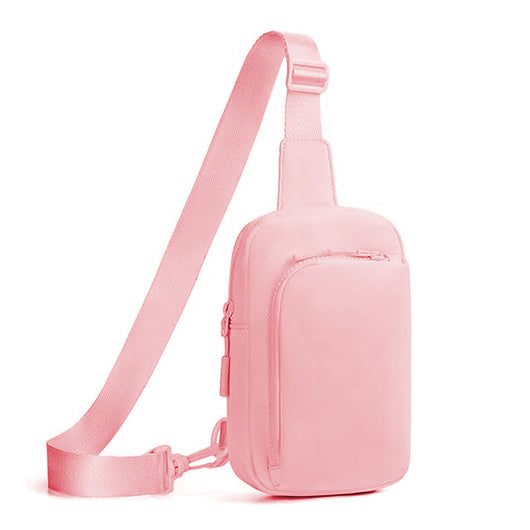 Bolsa Bandolera Minimalista Impermeable de Poliéster Liso - Image 6
