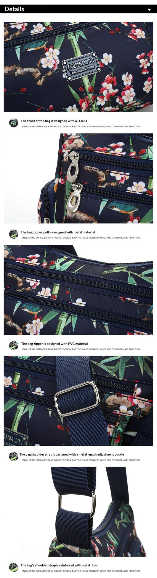 Bolsa Impresa para Mujer con Diseño de Paisaje y Flores Trendy - Image 25