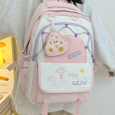 Mochila de Gran Capacidad Ligera con Diseño de Contraste - Image 2