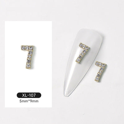 Joyas de Uñas 3D Explosión Dorado con Diamantes - Image 5
