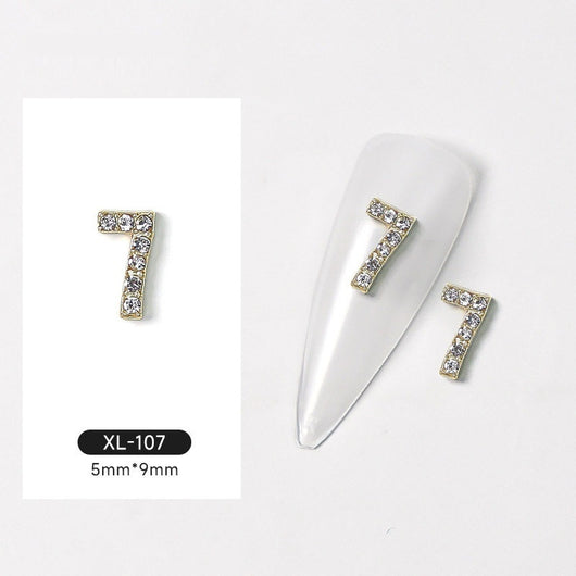 Joyas de Uñas 3D Explosión Dorado con Diamantes - Image 5