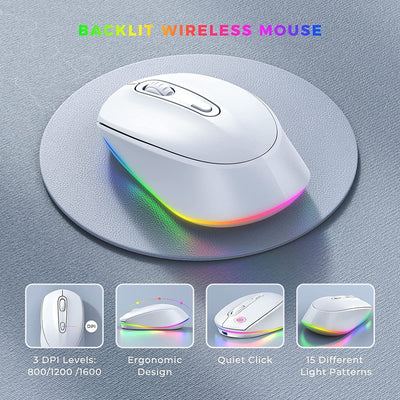 Ratón Inalámbrico Ergonómico 24g Recargable 1600dpi - Image 16