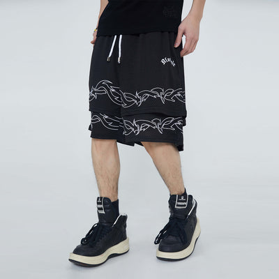 Shorts Hip Hop de Dos Piezas Desmontables para Hombre - Image 13