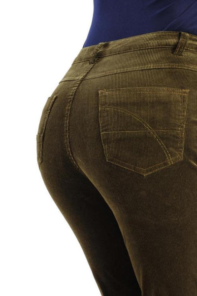 Pantalones de Pana Talle Alto Mujer - Corte Recto - Image 13