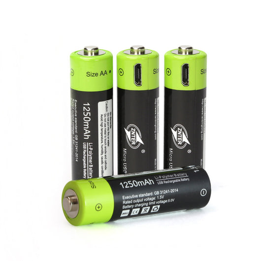 Baterías Recargables USB 1.5V AA - Juego de 4 con Cable de Carga - Image 4
