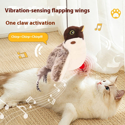 Juguete Interactivo para Gatos - Pájaro Cantarín con Sonido y Movimiento Automático - Image 2