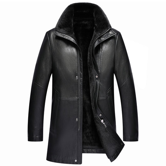 Chaqueta de Cuero Premium para Hombre con Forro Polar Grueso - Image 12
