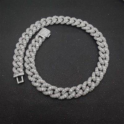 Cadena Cubana Tres Filas 15mm Chapada en Oro Real Hip Hop - Image 9