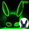 Conejo Verde Fluorescente Negro