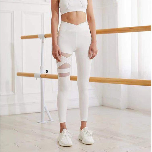 Pantalones de Yoga con Levantamiento de Caderas y Abdomen - Malla Cosida