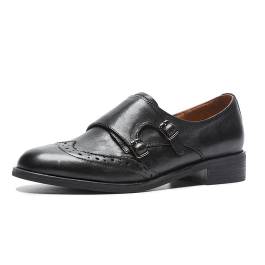 Zapatos de Cuero Estilo Brogue Clásico Retro para Mujer - Image 6