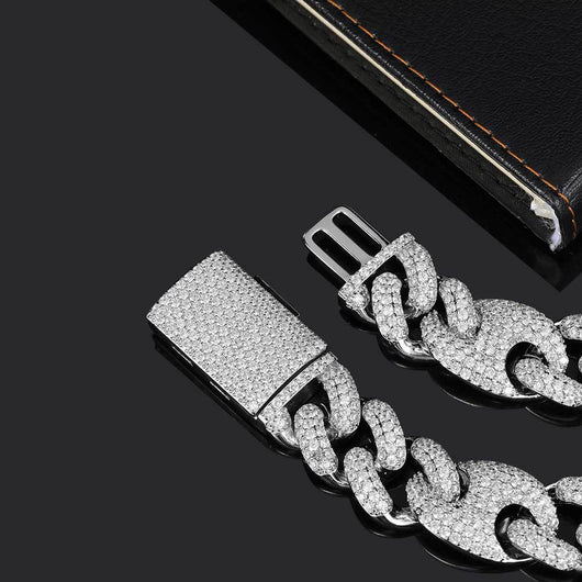 Cadena Cubana Pig Nose Hip Hop 20mm - Collar y Pulsera 3 en 1 - Image 16