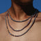 Cadena Hip Hop Plata 925 Moissanita Fila Única para Hombre