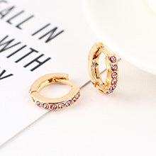 Aretes de Círculo Pequeño con Cristales de Imitación - Diseño Versátil - Image 10