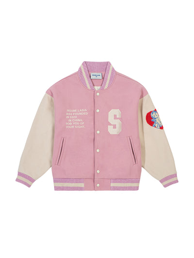 Chaqueta Uniforme de Béisbol Love Angel en Lana Premium - Image 5