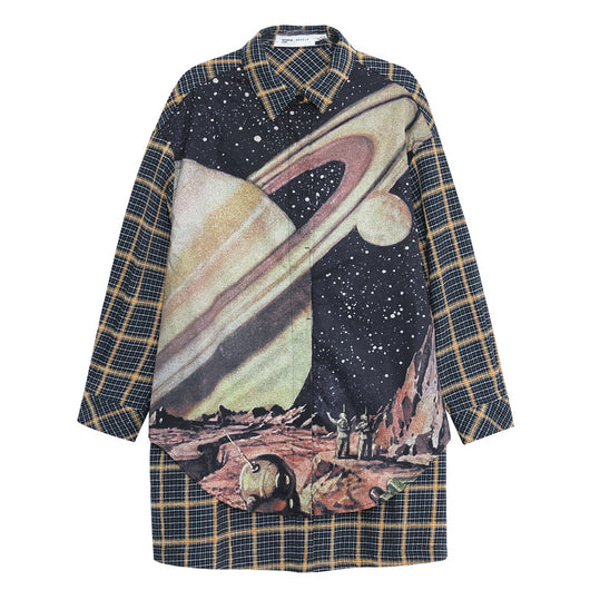 Camisa Diseñadora con Solapa Estampada para Mujer - Image 7