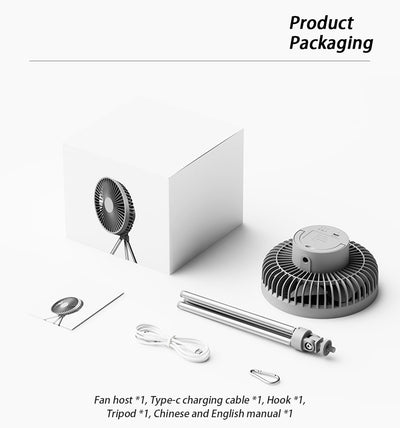 Ventilador Portátil de Camping con Trípode - Colgable para Tienda de Campaña - Image 11