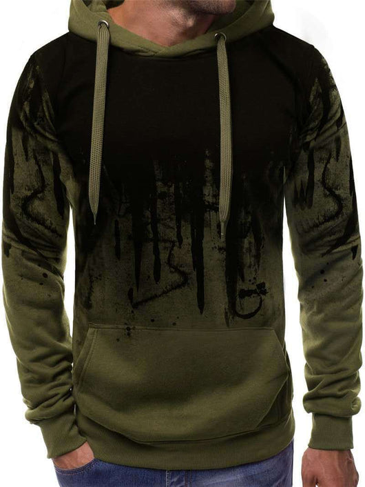 Sudadera de Terciopelo para Hombre con Estampado de Salpicaduras de Tinta - Image 4