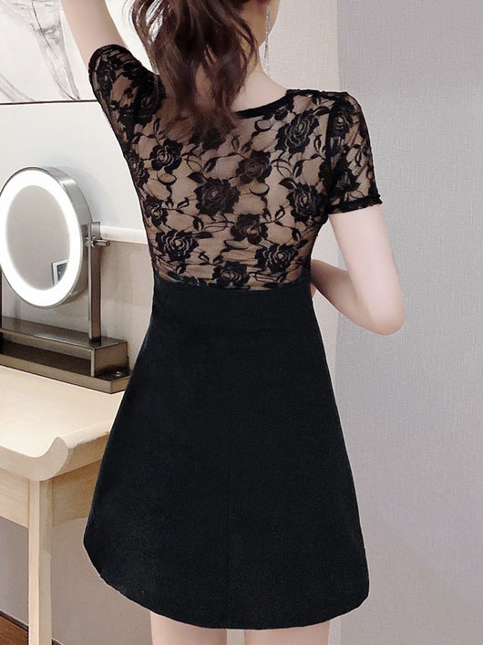 Vestido Escotado con Encaje Sexy Cuello en V - Image 7