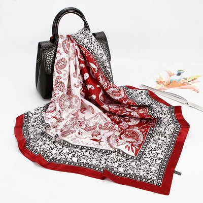 Pañuelo de Seda 90cm Primavera Otoño - Cuadrado Elegante - Image 18