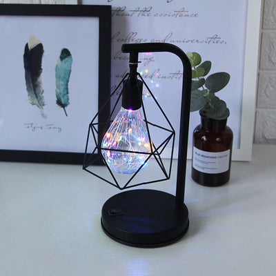 Lámpara de Mesa LED Hierro Forjado con Carga Inalámbrica - Image 3