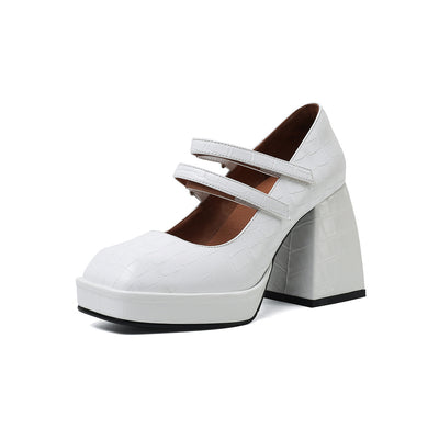 Zapatos Mary Jane Retro Francés con Plataforma Impermeable y Tacón Grueso para Mujer - Image 2