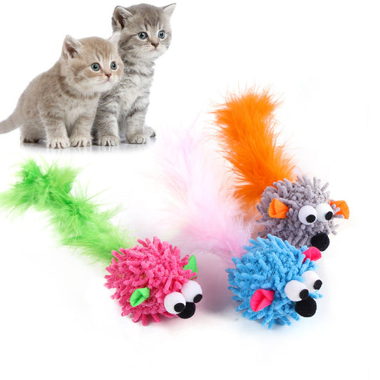 Juguete Interactivo para Gatos - Ratón Dragón con Cerdas
