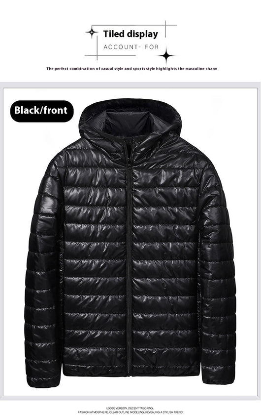 Chaqueta Acolchada Ligera con Capucha para Hombre - Abrigo Casual Cálido - Image 10