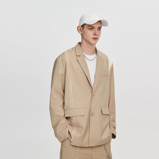 Blazer Casual Khaki para Hombre - Corte Moderno y Versátil - Image 9