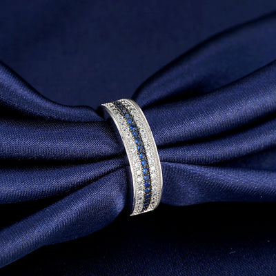 Anillo de Compromiso Circonita Azul y Blanca - Image 15