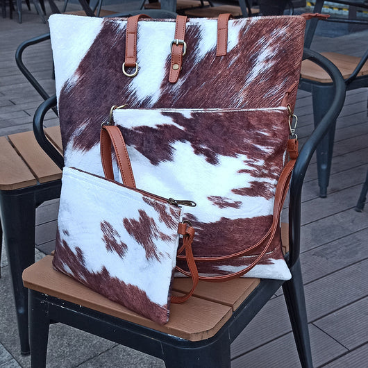 Bolsa de Cuero Gamuza para Mujer - Set 3 Piezas Portátil - Image 5